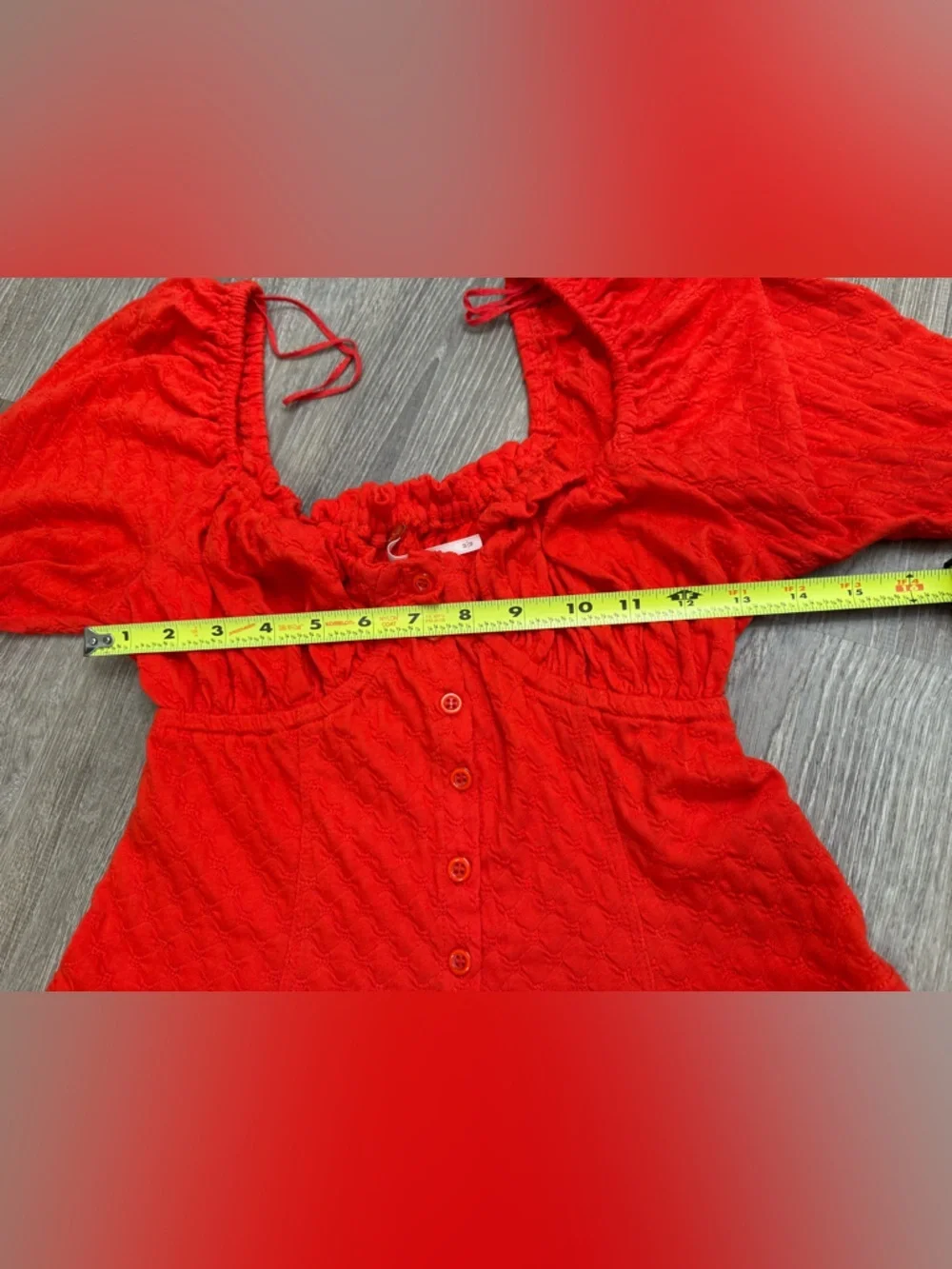 Free People Ladybug Long Sleeve Cropped Top Size Medium